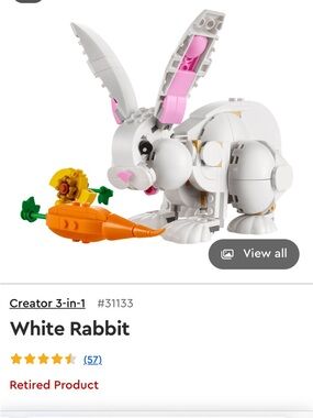 Lego Retired Product - 3-in-1 White Rabbit